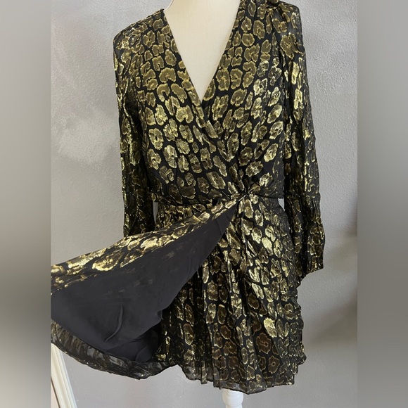 A.L.C. Silk metallic dress Size 4 - Picture 12 of 15